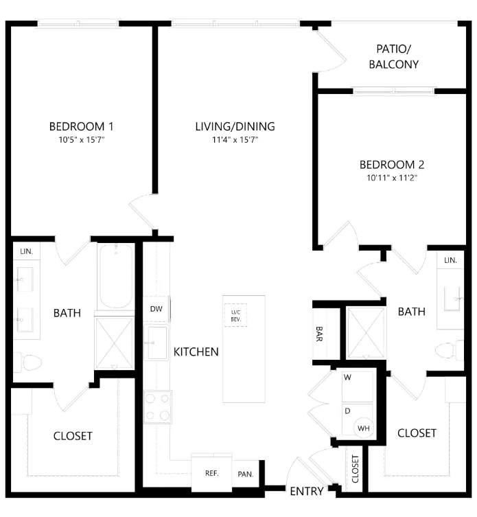 The Union at Stockyards Fort Worth Apartment Floorplan 30