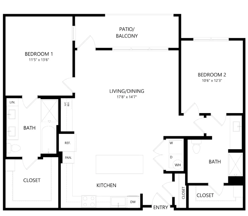 The Union at Stockyards Fort Worth Apartment Floorplan 31