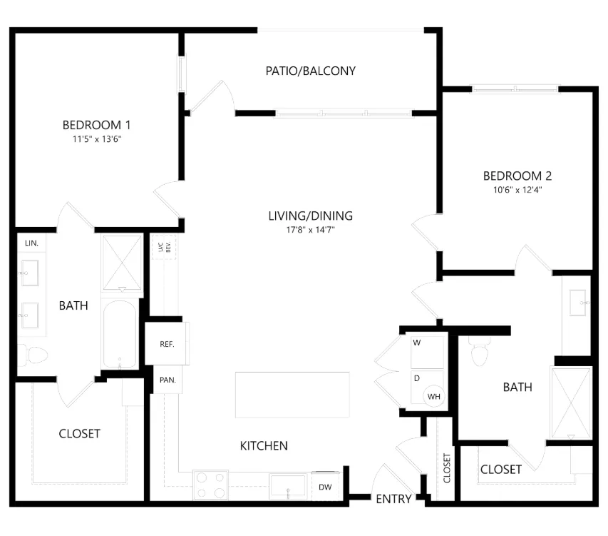 The Union at Stockyards Fort Worth Apartment Floorplan 32
