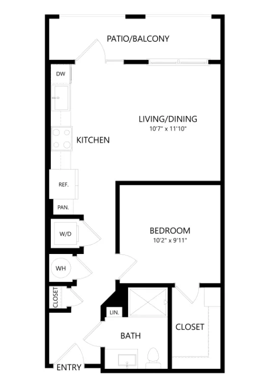 The Union at Stockyards Fort Worth Apartment Floorplan 6