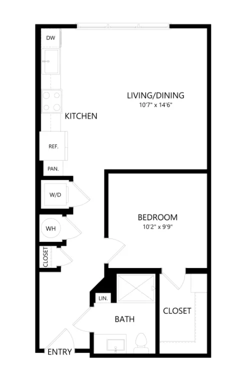 The Union at Stockyards Fort Worth Apartment Floorplan 8