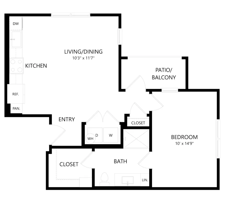 The Union at Stockyards Fort Worth Apartment Floorplan 9