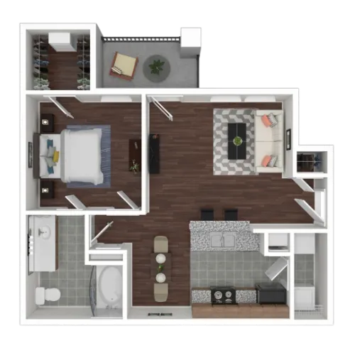 The Wyatt at Presidio Junction Fort Worth FloorPlan 1