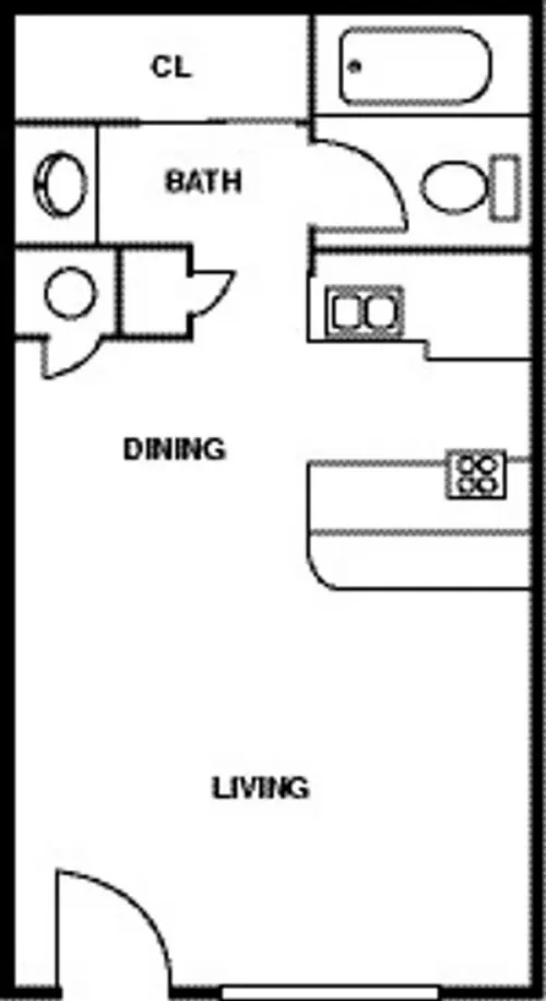 Timberwolf Apartments El Paso FloorPlan 1