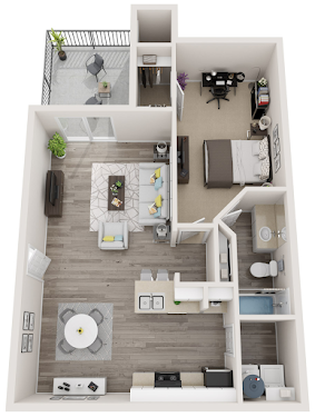 Trailside Apartments San Antonio FloorPlan 1