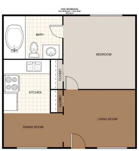 Trinity Place Apartments El Paso Floorplan 1