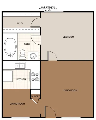 Trinity Place Apartments El Paso Floorplan 2