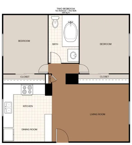 Trinity Place Apartments El Paso Floorplan 3