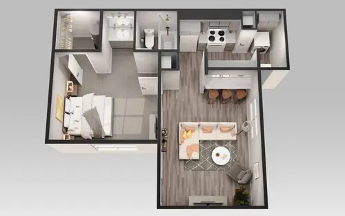 Tuscany Apartments Fort Worth Floorplan 1