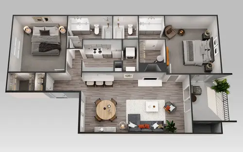 Tuscany Apartments Fort Worth Floorplan 6