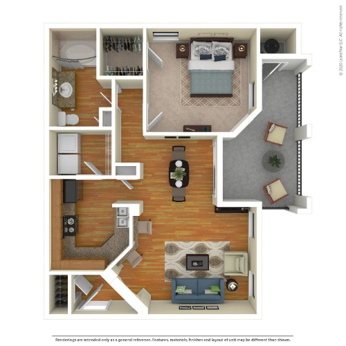 Villas At Medical Center San Antonio FloorPlan 1