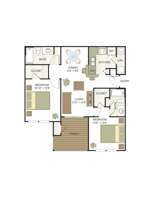 Villas at Bandera floor plan 3