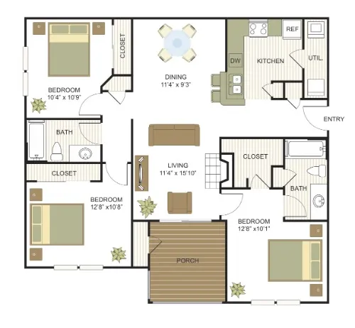 Villas at Bandera floor plan 5