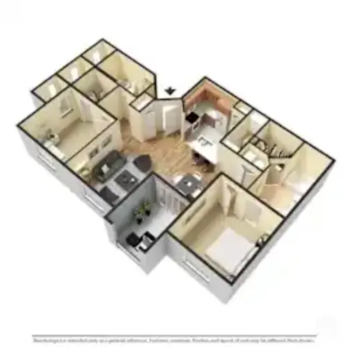 Villas at Helen of Troy El Paso Floorplan 1