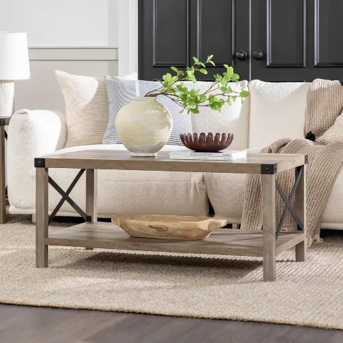 Walker Edison Industrial Coffee Table