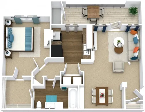 Walker Ranch Apartment Homes San Antonio Floorplan 1