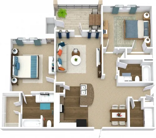 Walker Ranch Apartment Homes San Antonio Floorplan 4
