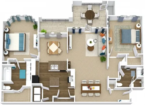 Walker Ranch Apartment Homes San Antonio Floorplan 5