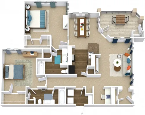 Walker Ranch Apartment Homes San Antonio Floorplan 6