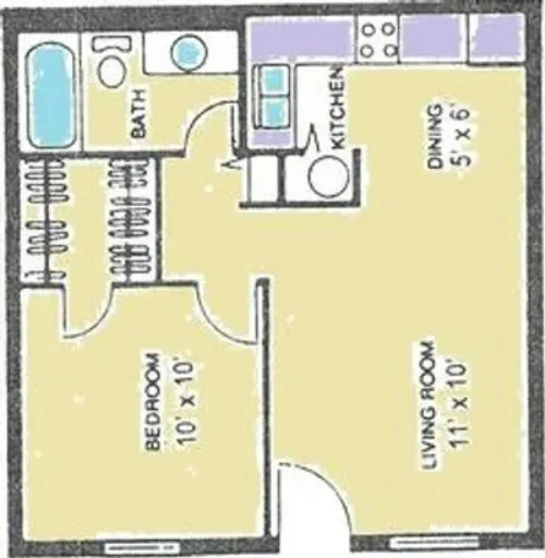 Wallington Plaza Apartments El Paso Floorplan 4