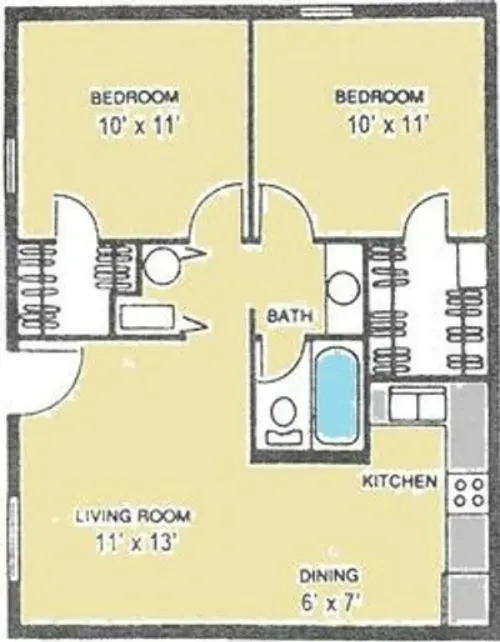Wallington Plaza Apartments El Paso Floorplan 6