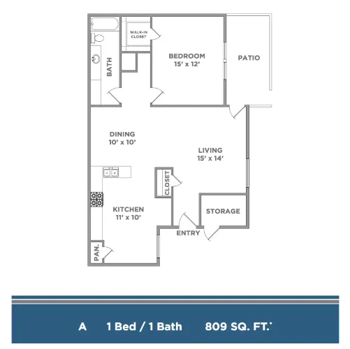 West Town Apartments El Paso Floorplan 1