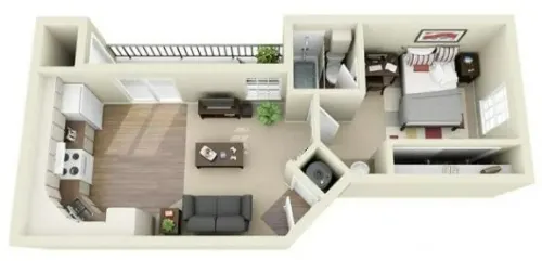 Westchase Apartments San Antonio FloorpLan 1