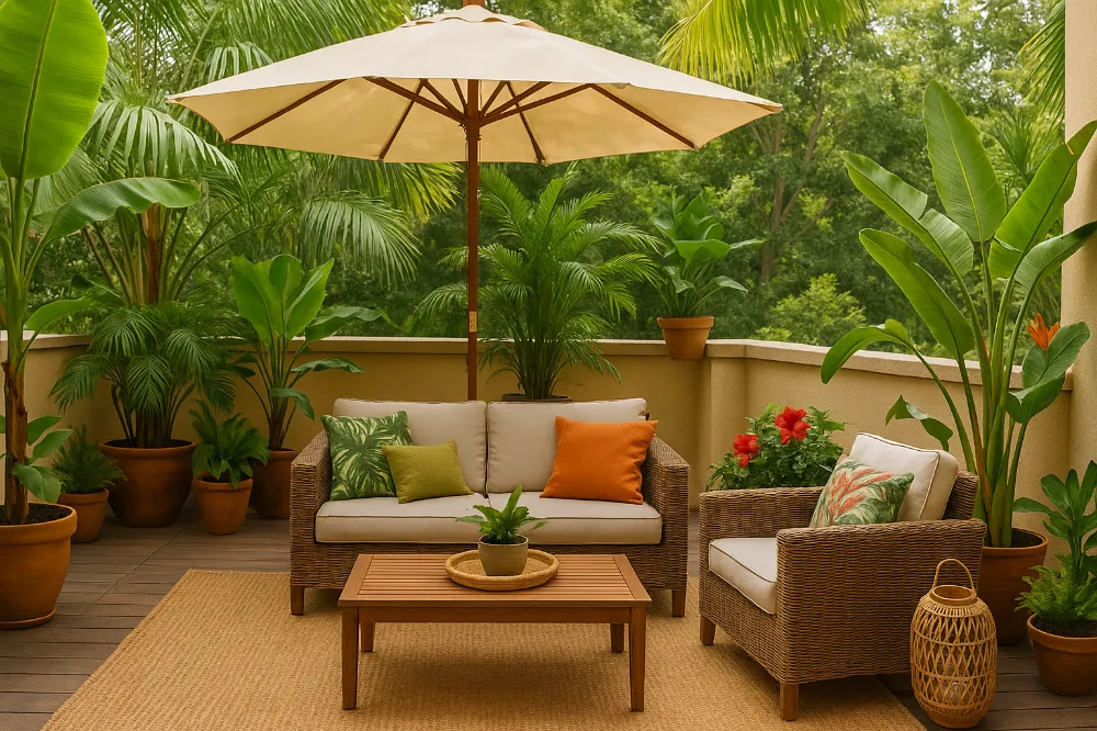 Why Tropical-Inspired Apartment Patio Ideas Work