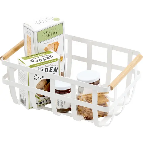 Yamazaki Home Tosca Storage Basket for Organic Modern Bathroom