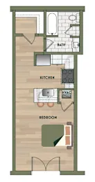 the PARKER on E. Mulberry San Antonio Floorplan 1