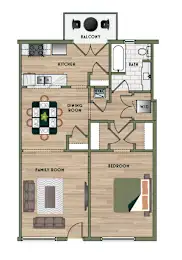 the PARKER on E. Mulberry San Antonio Floorplan 2