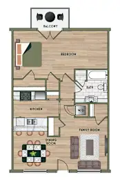 the PARKER on E. Mulberry San Antonio Floorplan 3