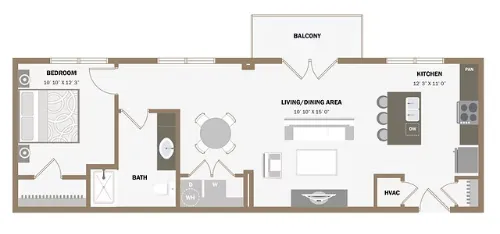 100 Labor Downtown Apartments San Antonio FloorPlan 13