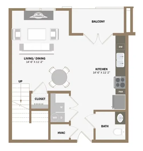 100 Labor Downtown Apartments San Antonio FloorPlan 14