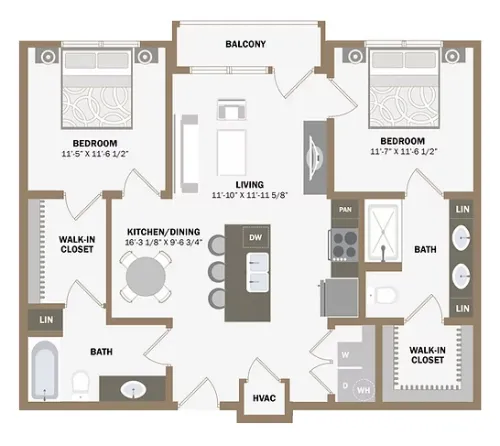 100 Labor Downtown Apartments San Antonio FloorPlan 18