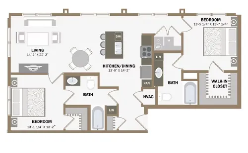 100 Labor Downtown Apartments San Antonio FloorPlan 27