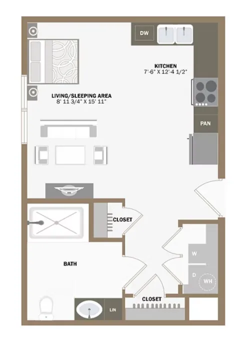 100 Labor Downtown Apartments San Antonio FloorPlan 4