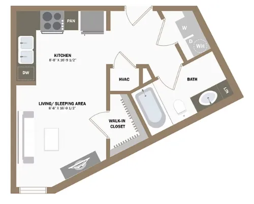 100 Labor Downtown Apartments San Antonio FloorPlan 8