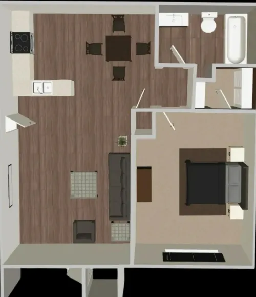 5 Fifty Apartments San Antonio FloorPlan 2