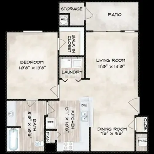 Artisan On the Bluff San Antonio FloorPlan 1