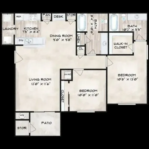 Artisan On the Bluff San Antonio FloorPlan 3