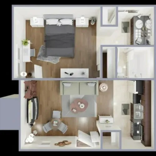 Aurora Flats Lubbock FloorPlan 2