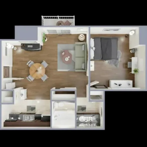 Aurora Flats Lubbock FloorPlan 4