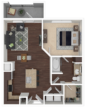 Avita Alamo Heights Apartments San Antonio Floorplan 3