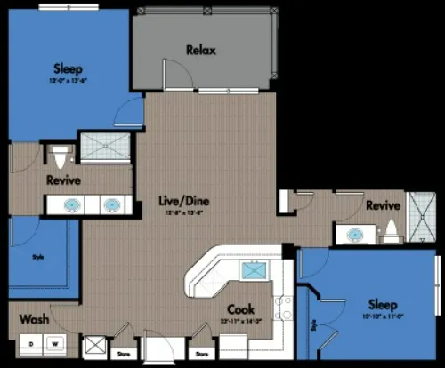 Azure City Living San Antonio FloorPlan 5