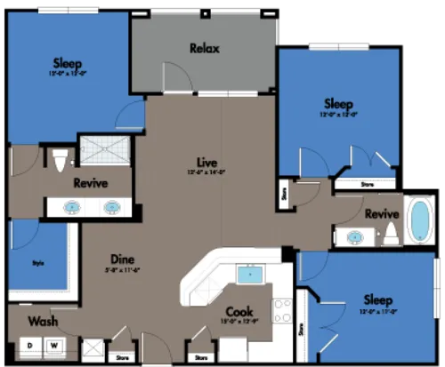 Azure City Living San Antonio FloorPlan 7