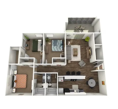 Barcelo Apartments San Antonio Floorplan 4