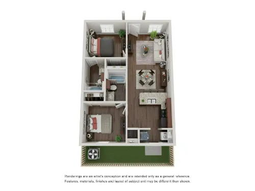 Brickstone Villas Lubbock FloorPlan 3
