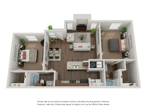 Brickstone Villas Lubbock FloorPlan 4