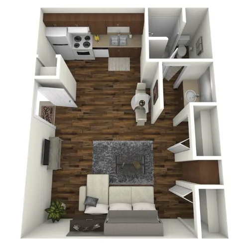 Brigadoon Apartments San Antonio Floorplan 1